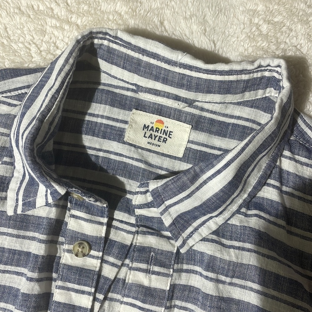 Marine Layer Long Sleeve Cotton Shirt - Picture 5 of 7